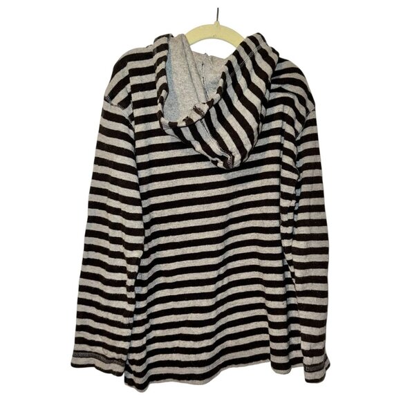 Mini Boden Kids Long Sleeve Henley / Hoodie Sweater, Striped, 7-8Y - Picture 2 of 5